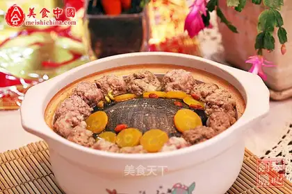 Stewed meatballs with turtle