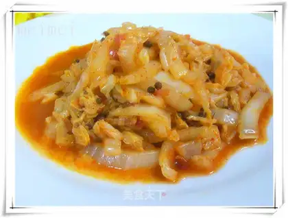 stir-fried Chinese cabbage with sour pepper