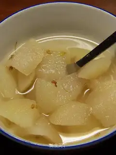 Osmanthus pear syrup