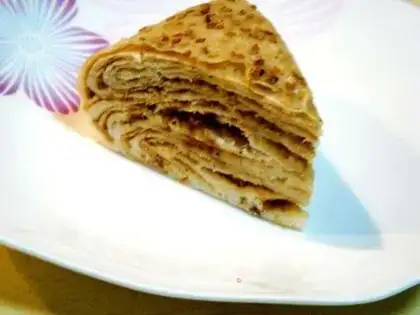 Salt-pepper and sesame sauce pancake