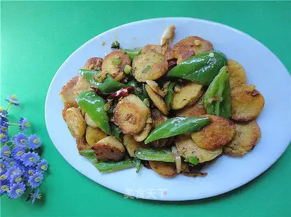 stir-fried bean cakes with green pepper
