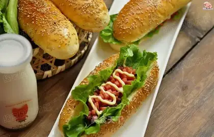 Soup and hot dog bread