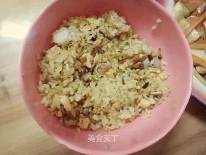 Curry egg mushroom fried rice