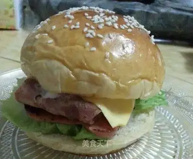 Bacon ham cheeseburger