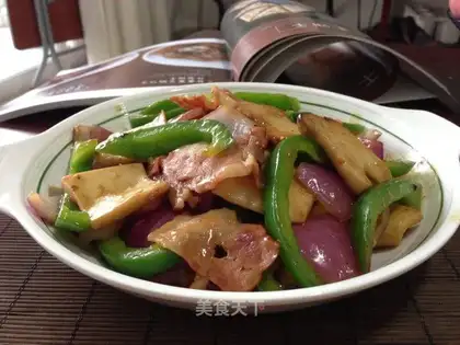 Black pepper bacon fried abalone mushrooms