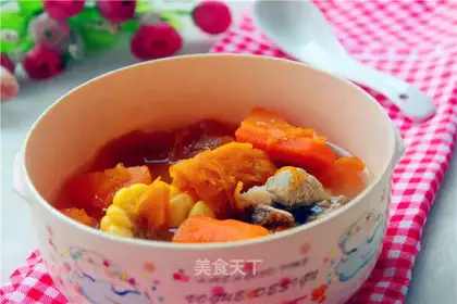 Pumpkin steak soup