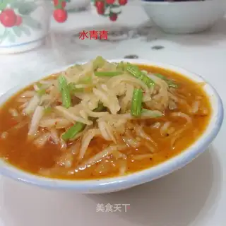 The water is boiled with radish