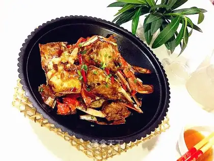 Delicious spicy crabs