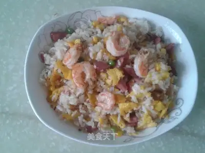 Shrimp ham and egg fried rice
