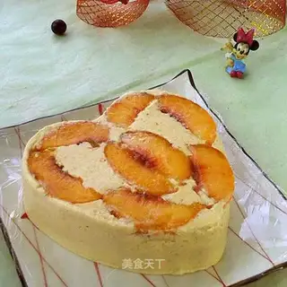 Peach mousse cake
