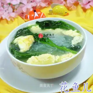 Burger egg fan soup