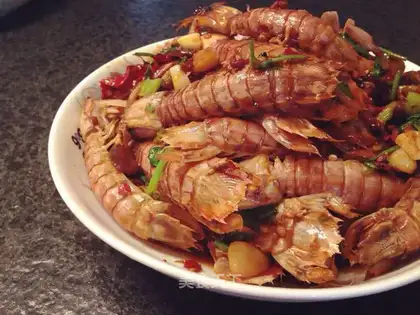 Hot shrimp mushrooms