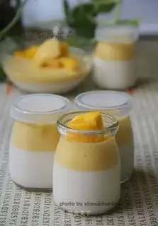 Coconut mango pudding