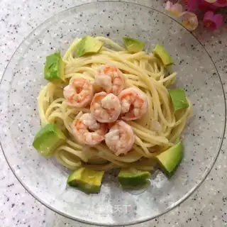 Shrimp butter pasta