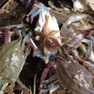 Steamed sea crabs