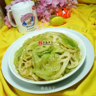 The lilies mixed with cabbage