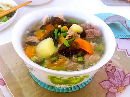 Potato chop soup