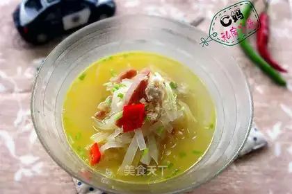 Snack and silver soup
