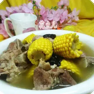 Sweet cornbone soup in blackwood