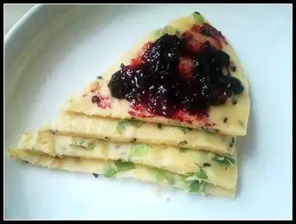 Black sesame onion pancakes