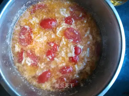 Holy fruit egg soup