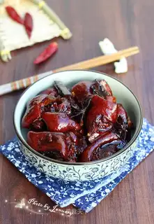 Red burning pig hoof