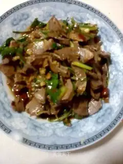 Crispy and spicy pork heart