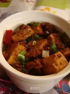 Braised tofu with dace fish with black bean sauce