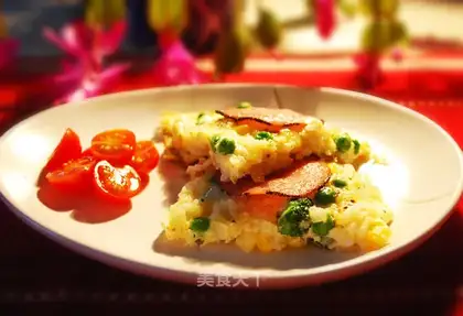 Rice and egg pancakes