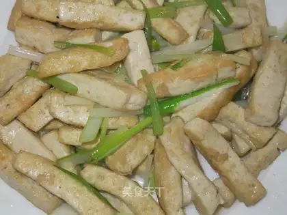 stir-fried tofu with green onions