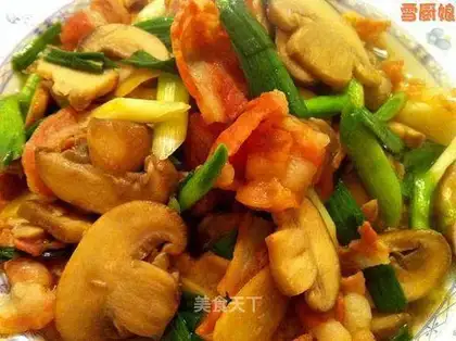 Sauteed pork with mushroom