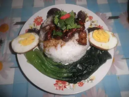 Braised pork bibimbap