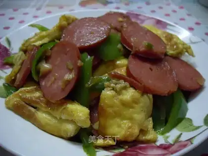 Sausage stir-fried