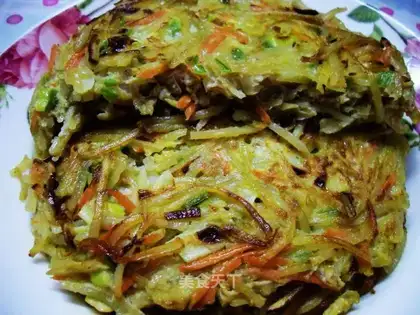 shredded potatoes and egg pancakes