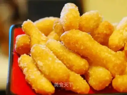 Fried glutinous rice strips