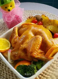 Pomelo honey and pineapple roast chicken