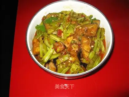 Roasted beans with eggplant
