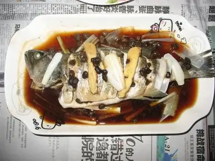 steamed bass