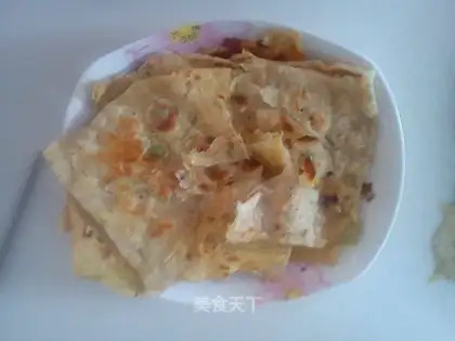 Layer upon layer of green onion pancakes