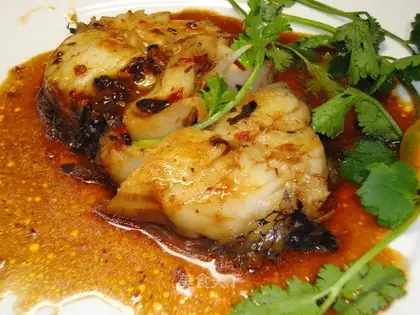 Spicy silver cod with soy sauce