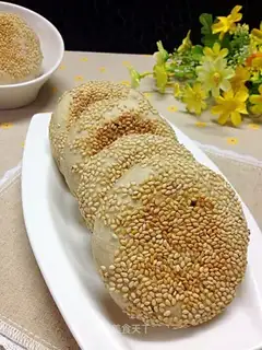 Pretzel sesame pancakes