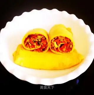 Vegetable egg burrito