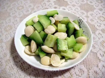 cucumber with almonds