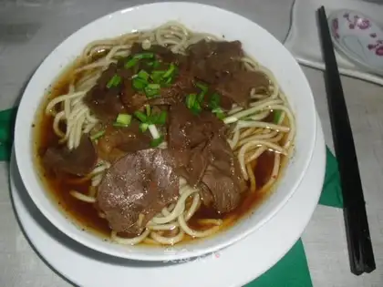 Homemade beef noodles