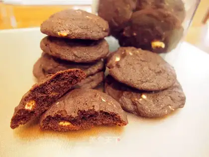 Triple chocolate soft cookies