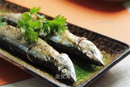 Salt-boiled swordfish