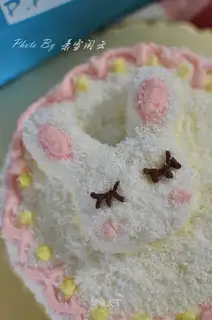 Coconut butter rabbit birthday cake