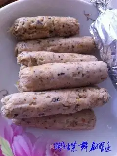 Homemade ham sausages