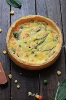 Vegetable omelet tower