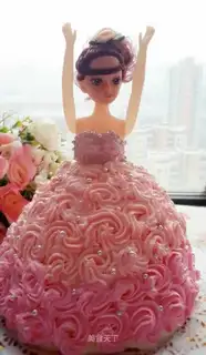 Barbie doll cake